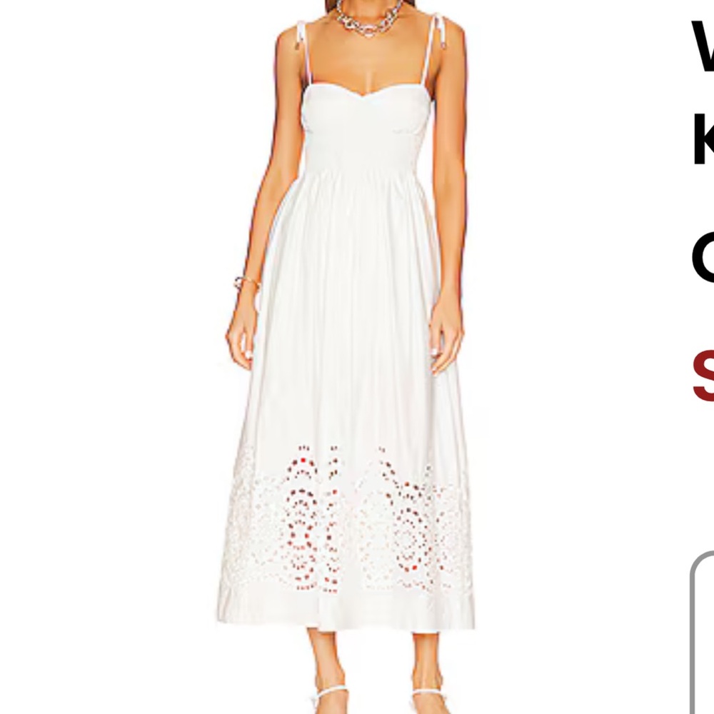 Josephine Midi Dress in White